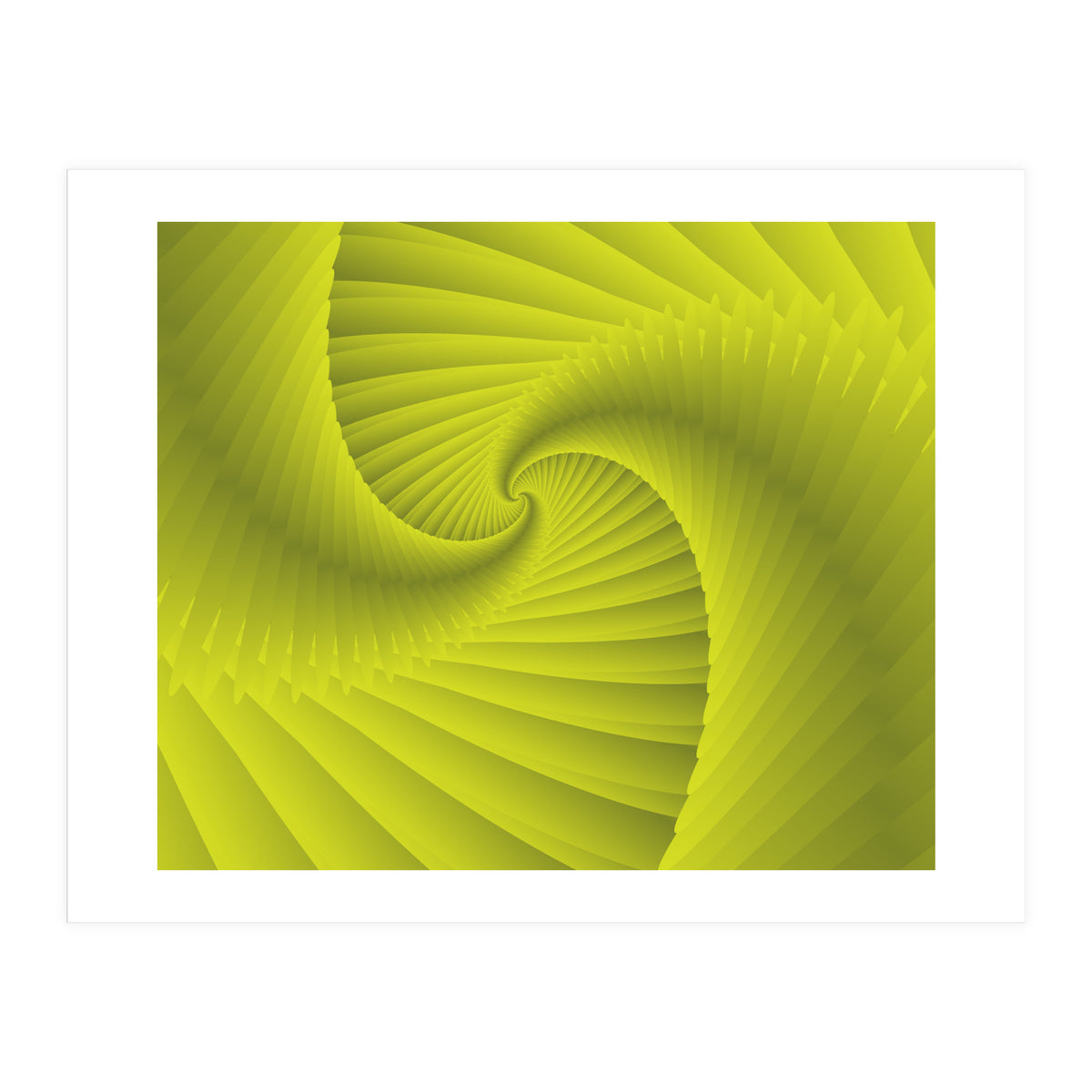 Spiral Fractal Green Art (Print Only)
