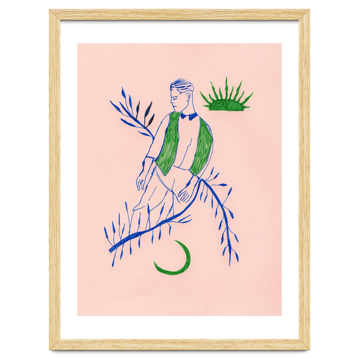 Green boy Midcentury