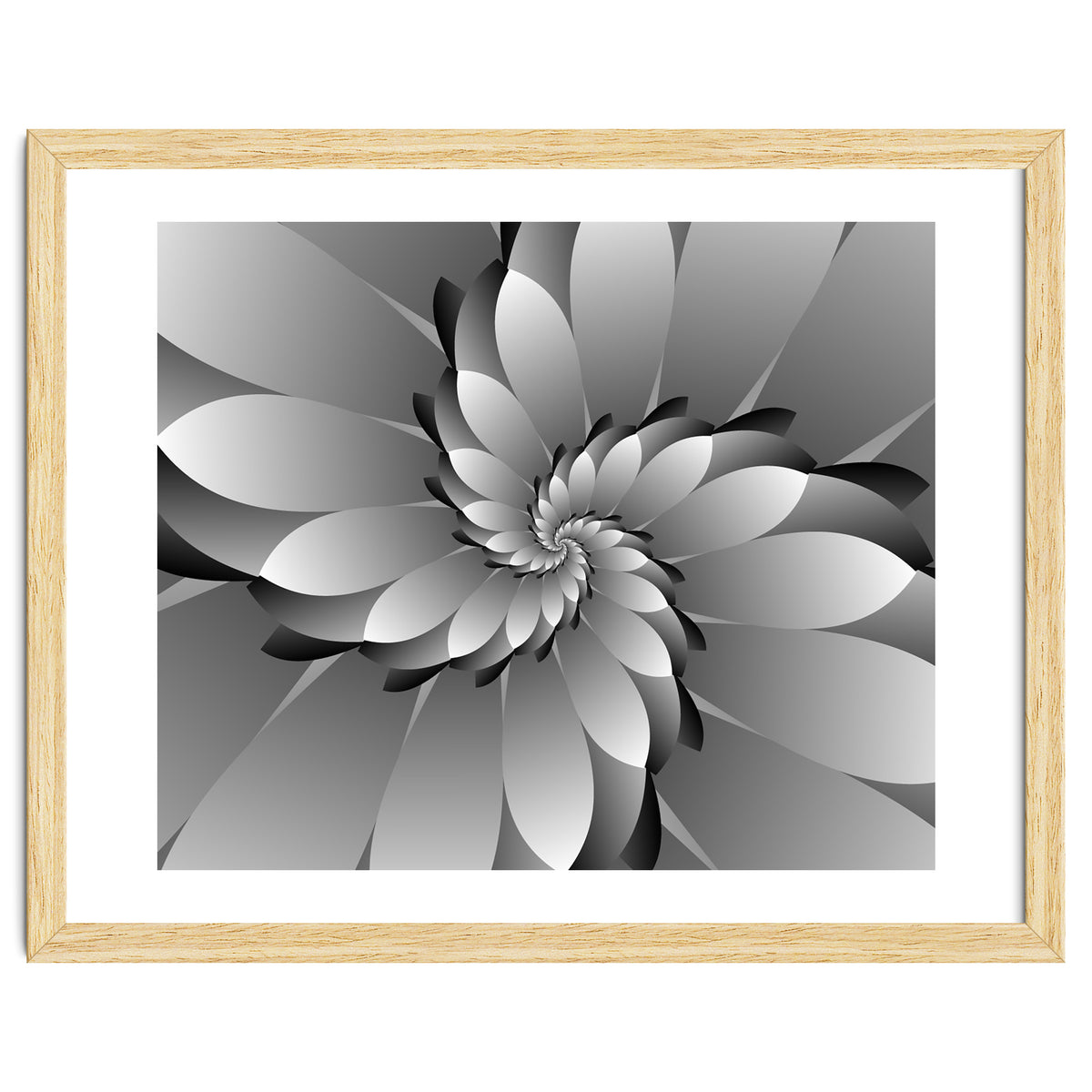 BLACK Floral 3D ART
