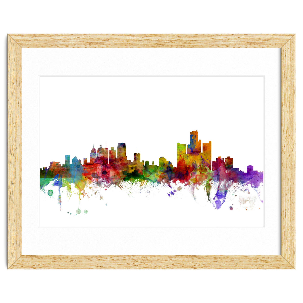 Detroit Michigan Skyline