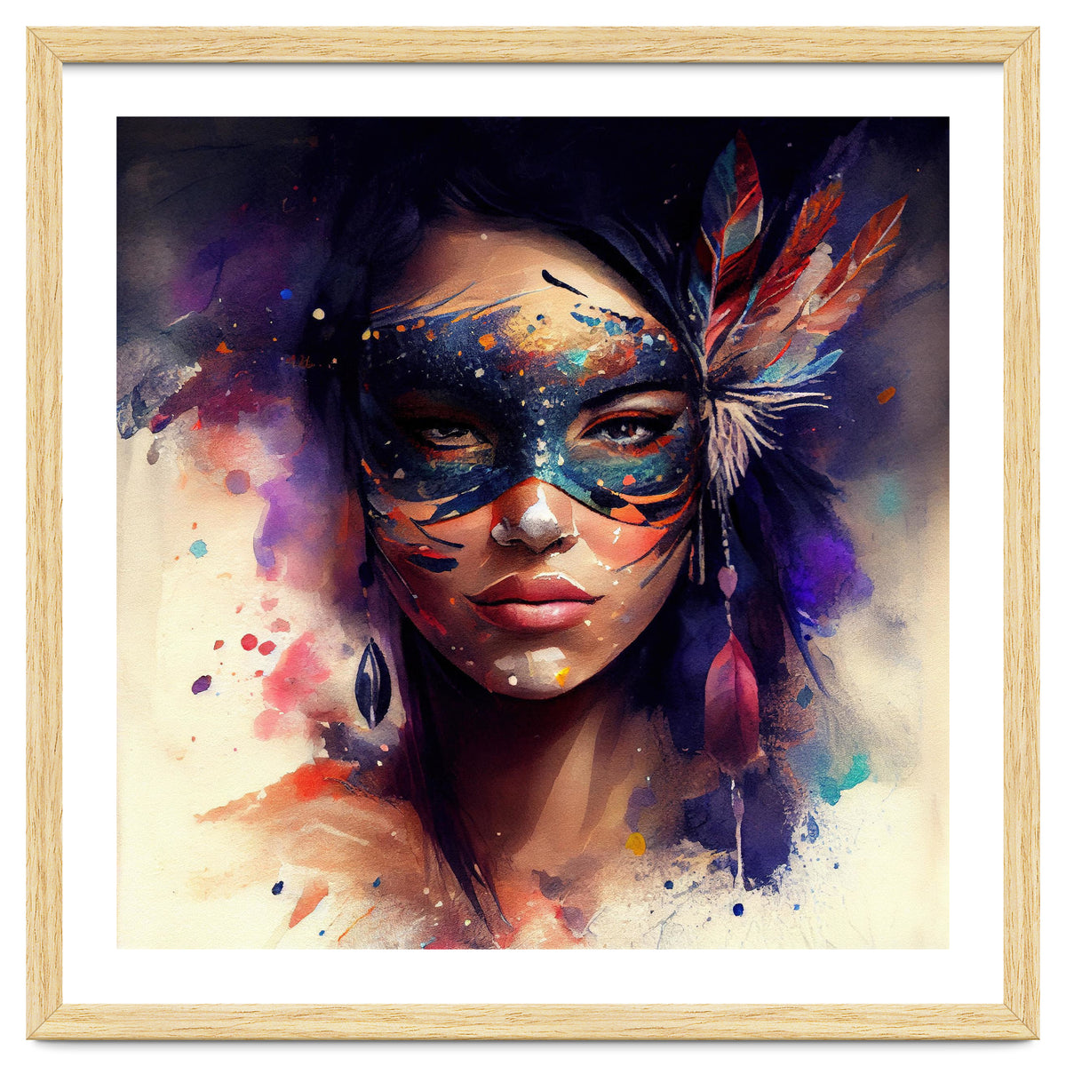 Watercolor Carnival Woman #1