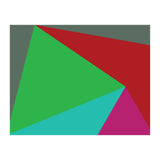Geometric Shapes No. 19 -  green, magenta & blue (Print Only) thumbnail