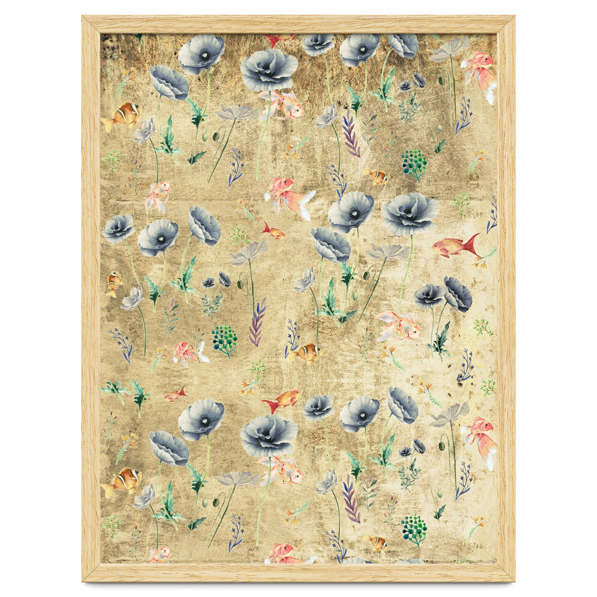 Fishes & Garden #Gold-plated