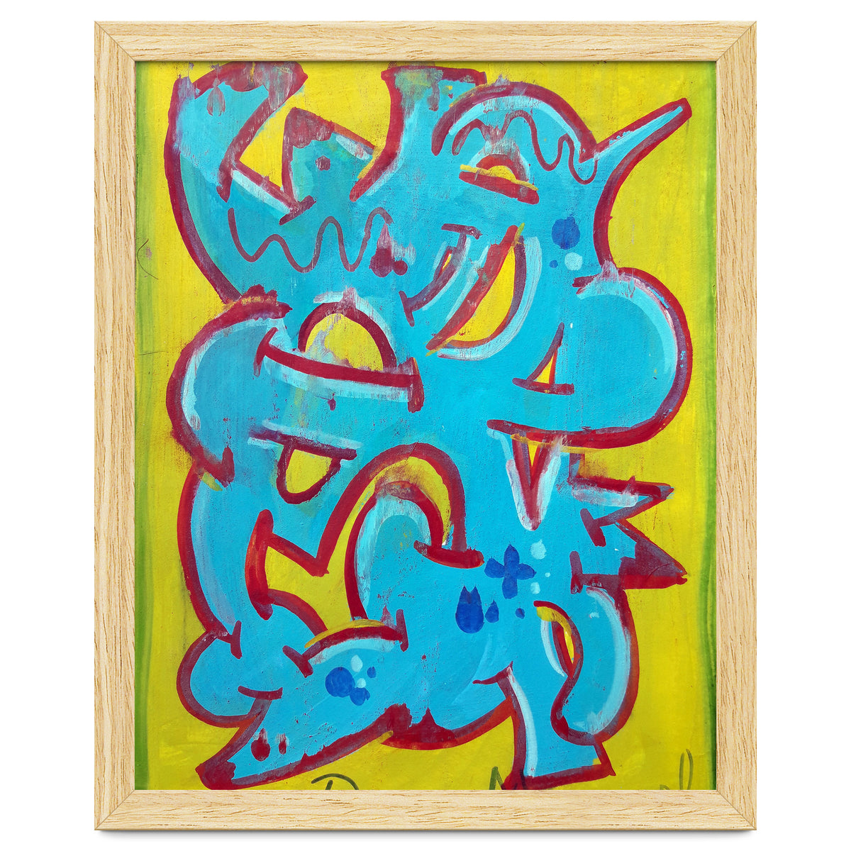 Forma Celeste Sobre Amarillo 3