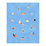 Summer Weekend in The Ocean Watercolor Swim Painting | Travel People Chic Eclectic Boho Fun (Print Only) thumbnail