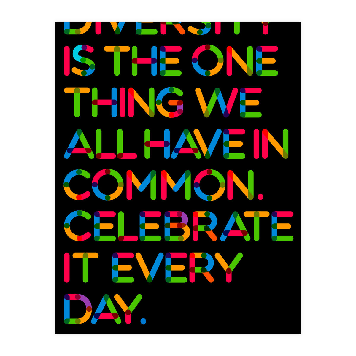 DIVERSITY (black Version) (Print Only)