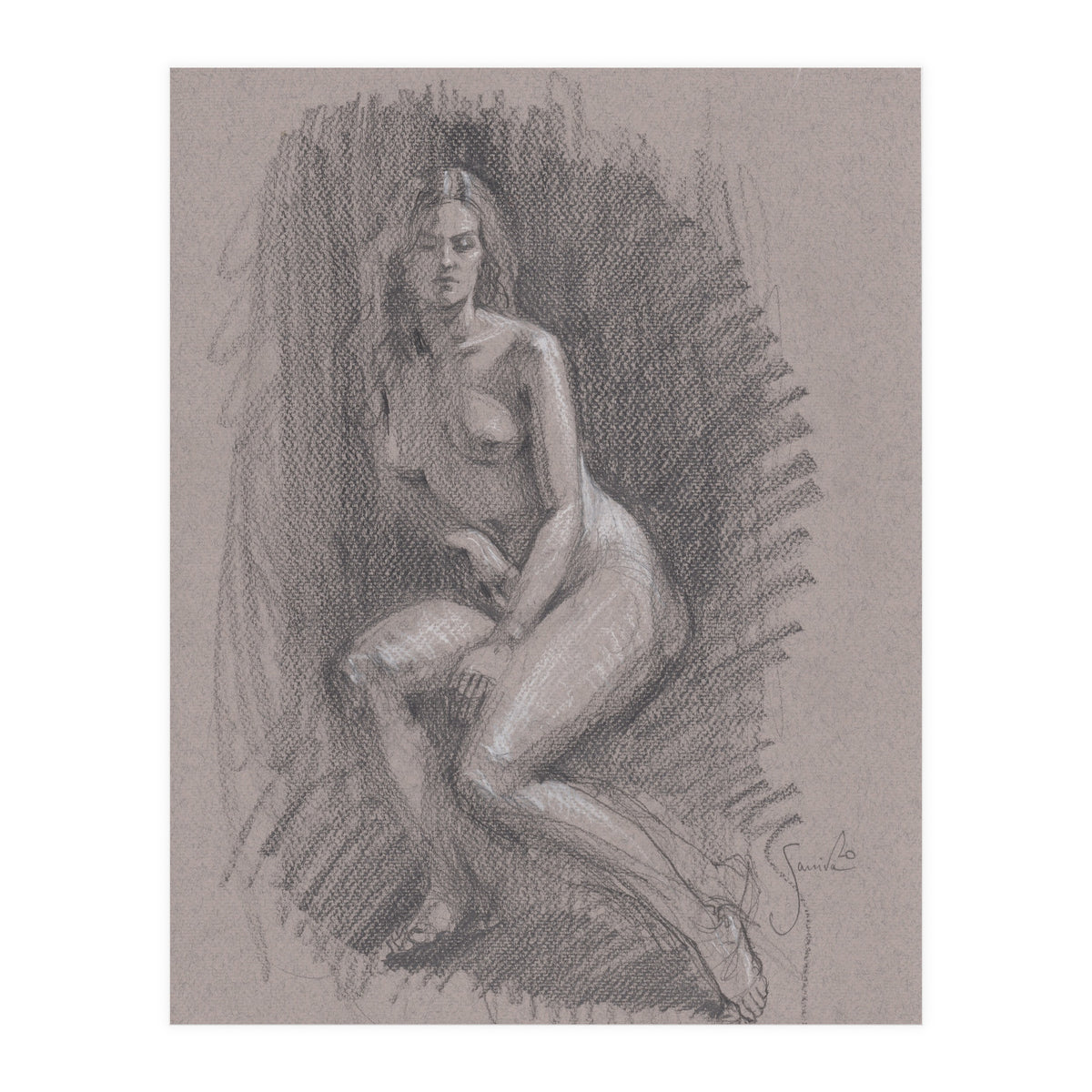 Beautiful drawing of a woman (Print Only)