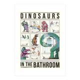Dinosaurs in the Bathroom, Funny Toilet Humour (Print Only) thumbnail
