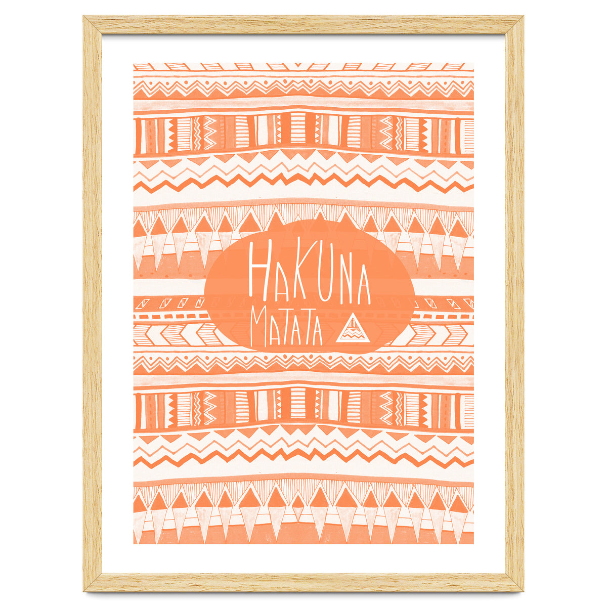 Hakuna Matata Orange Art Print