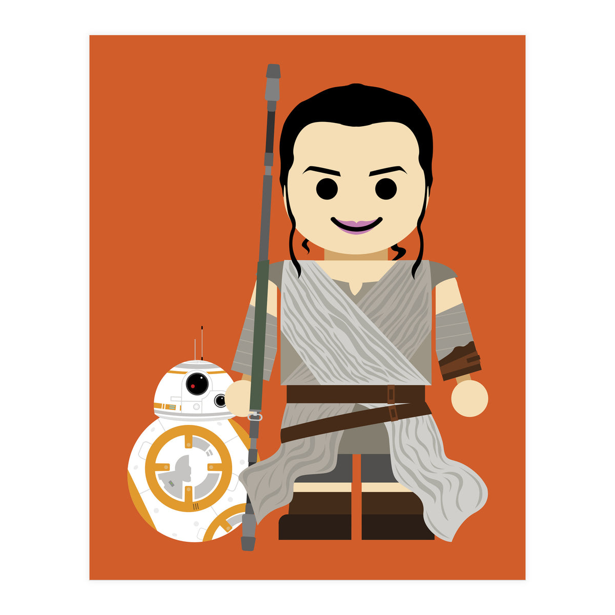 BB8 and Rey Toy (Print Only)