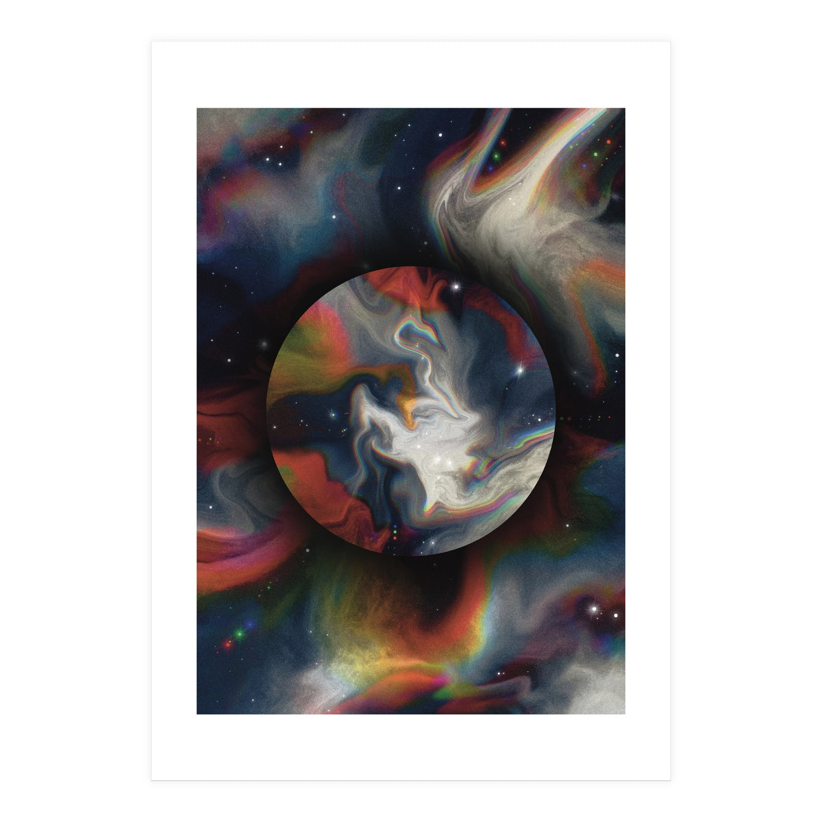 Planet Space Marble Black Hole  (Print Only)