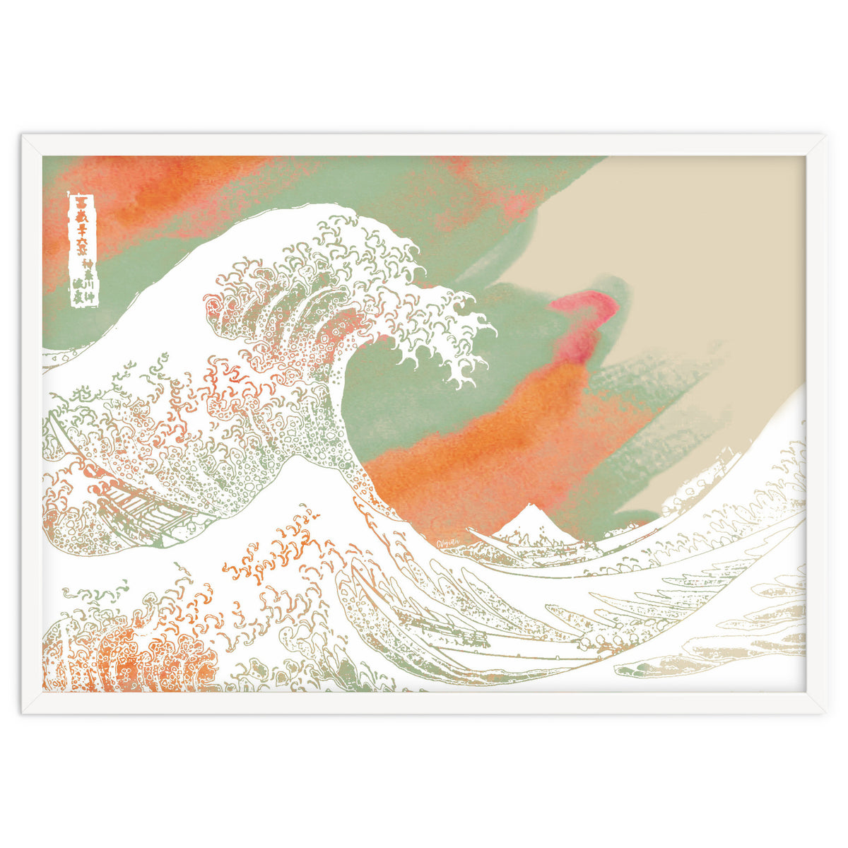 Calm into Great Wave Paint  I