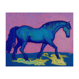 Blue Horse Abstract Painting (Print Only) thumbnail