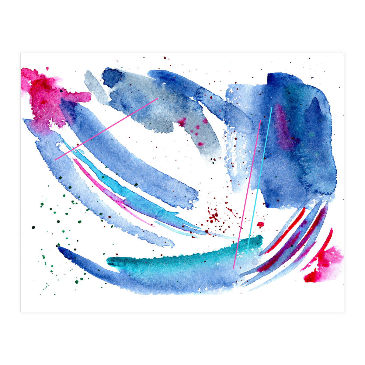 Happiness vibes || watercolor (Print Only)