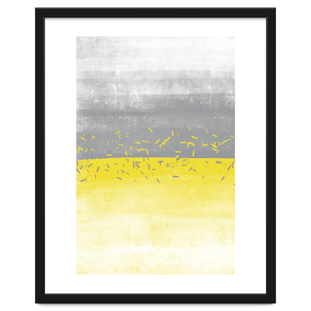 Abstract Painting No. 52 | Illuminating Yellow & Ultimate Grey