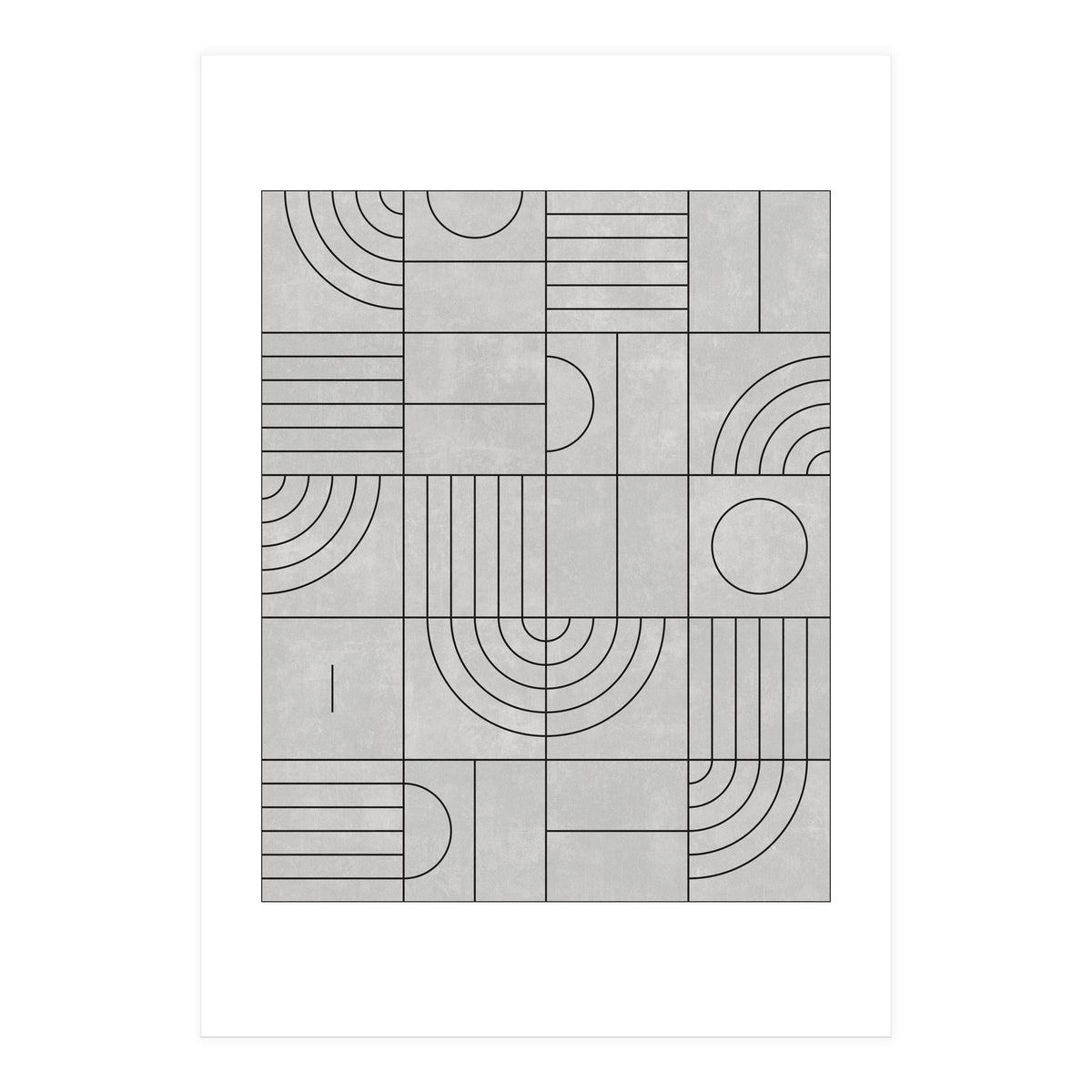 My Favorite Geometric Patterns No.21 - Grey (Print Only)