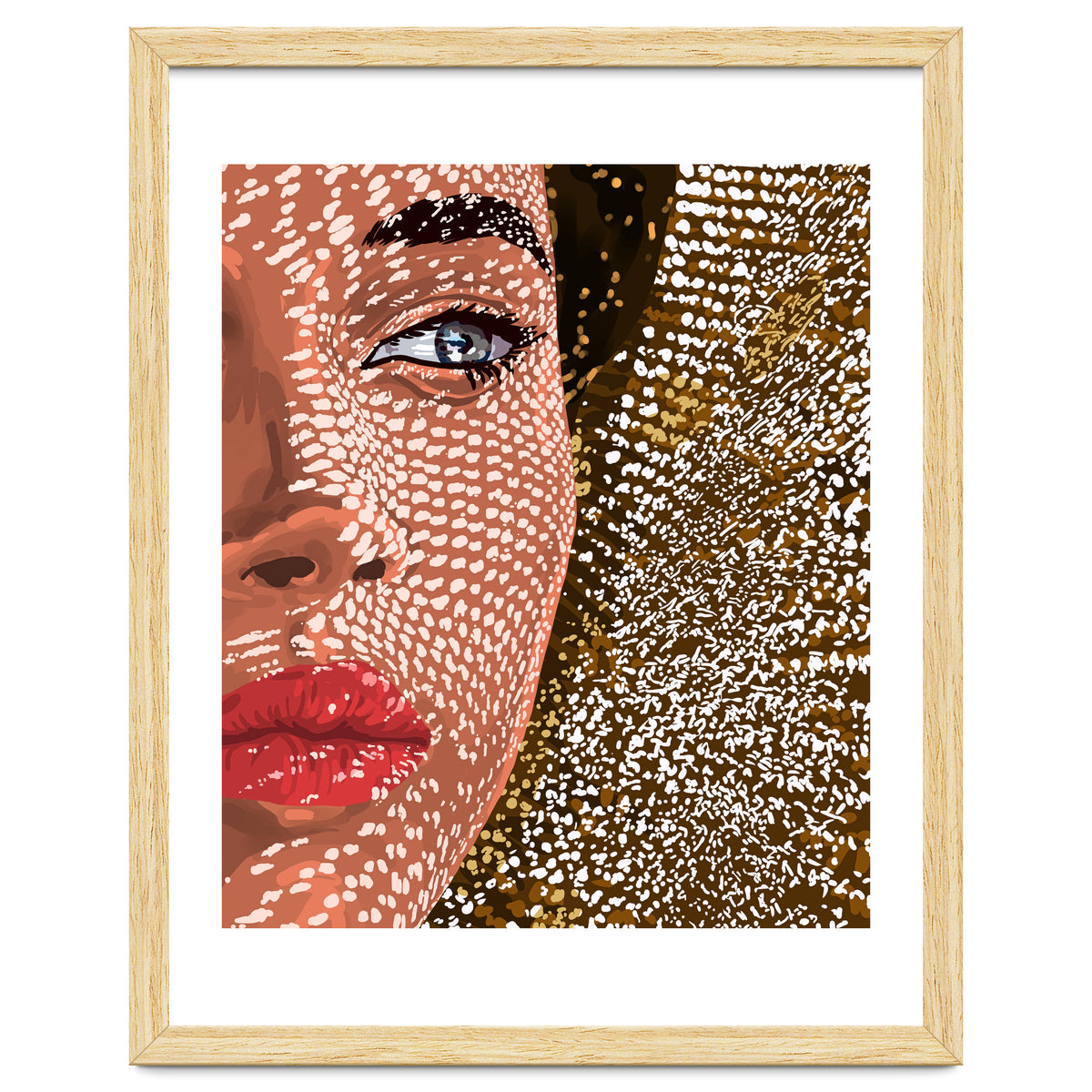 Under The Jute Hat, Bohemian Woman Fashion Painting