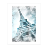 PARIS Watercolor Eiffel Tower | turquoise (Print Only) thumbnail