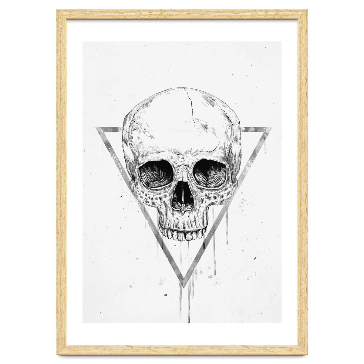 Skull In A Triangle (bw)
