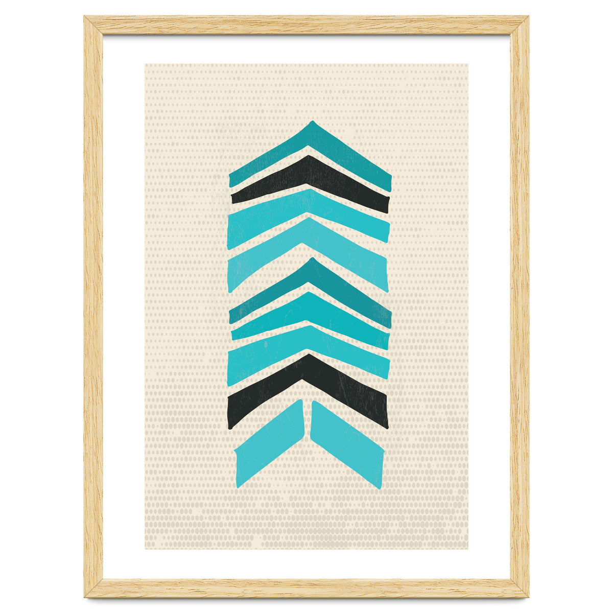 Retro Chevron Print Blue Variation