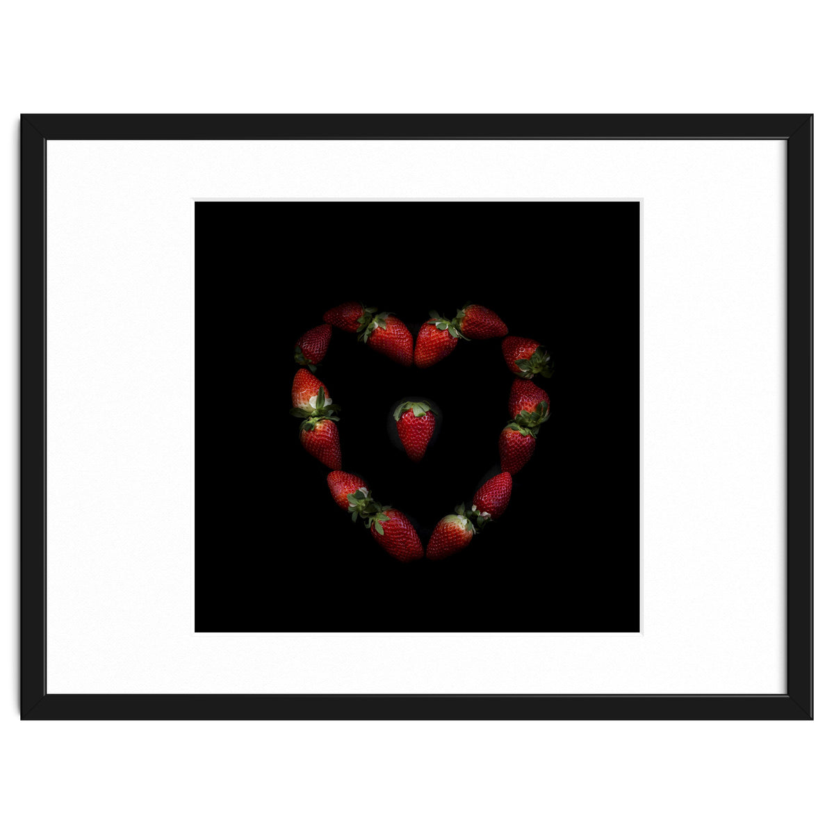 Heart of strawberries