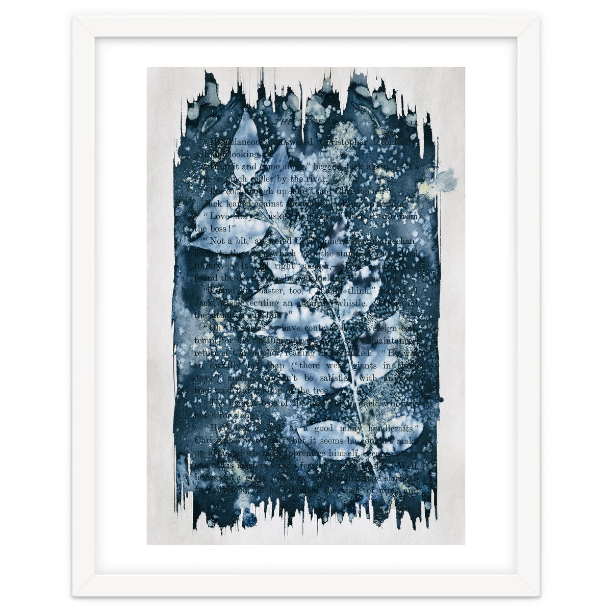 Indigo Blue Botanical Leaves No. 1