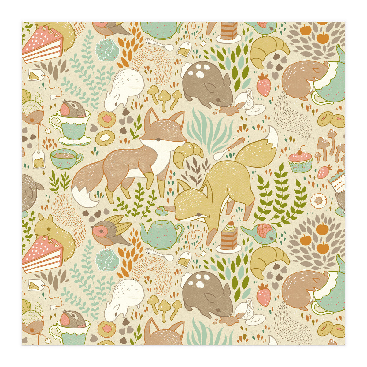 Animals Tea Party (Print Only)