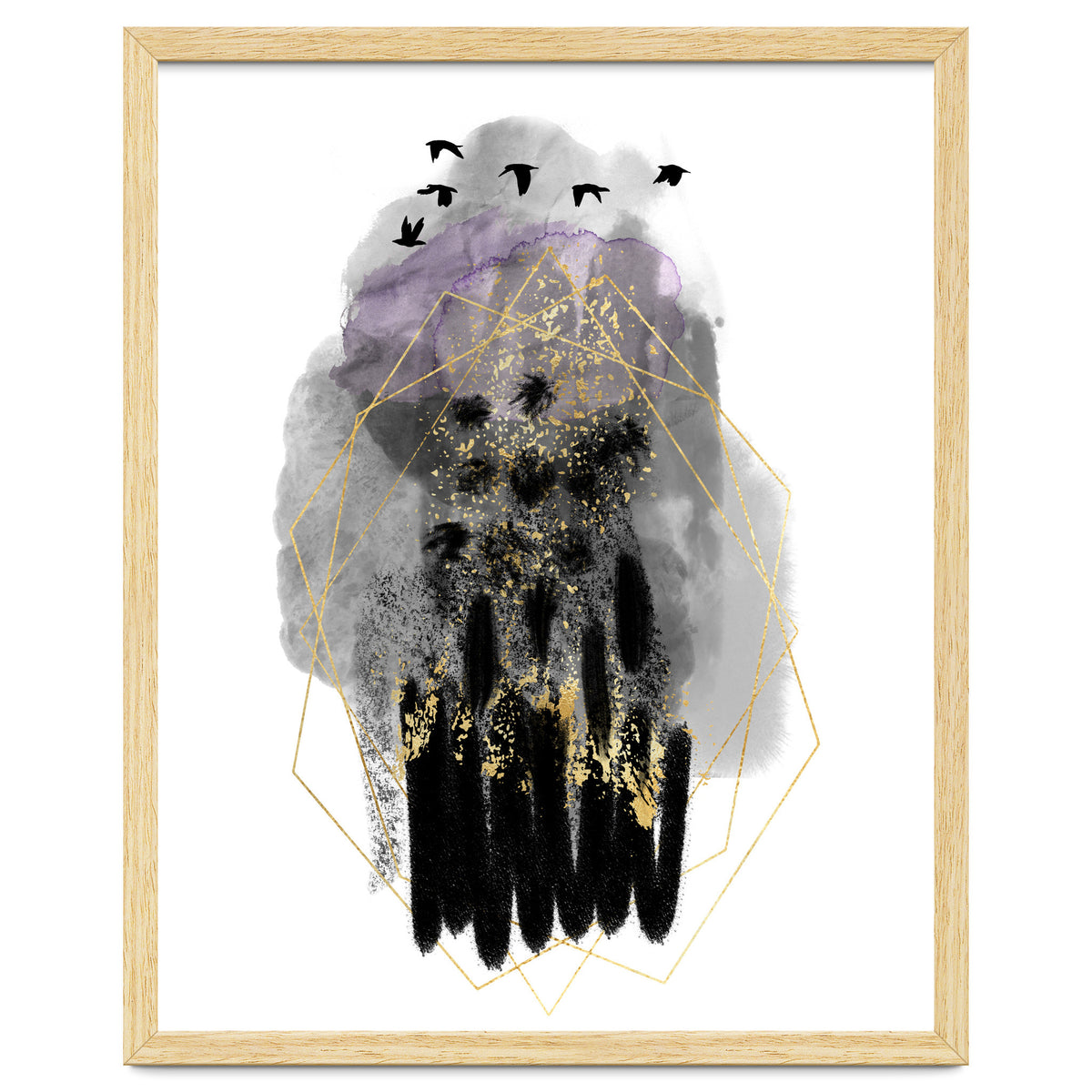 Abstract watercolour calm before the storm