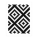 Urban Tribal Pattern No.17 - Aztec - Black and White Concrete (Print Only) thumbnail