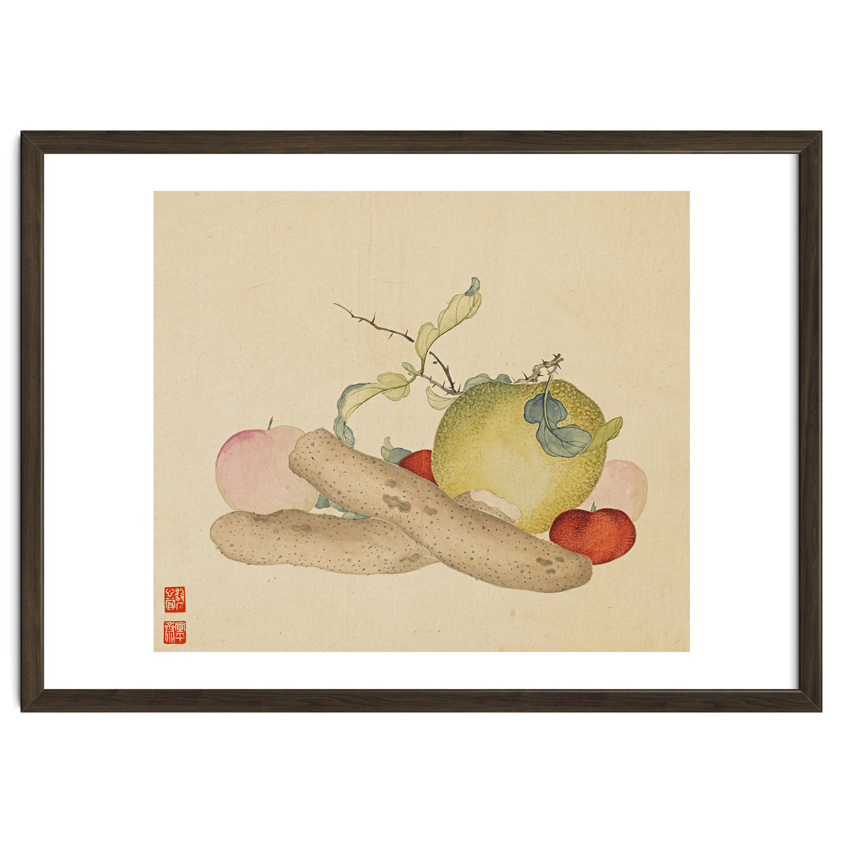 Wang Chengyu~flowers And Vegetables, Vegetables, Fruits, Yam, Apple, Pear