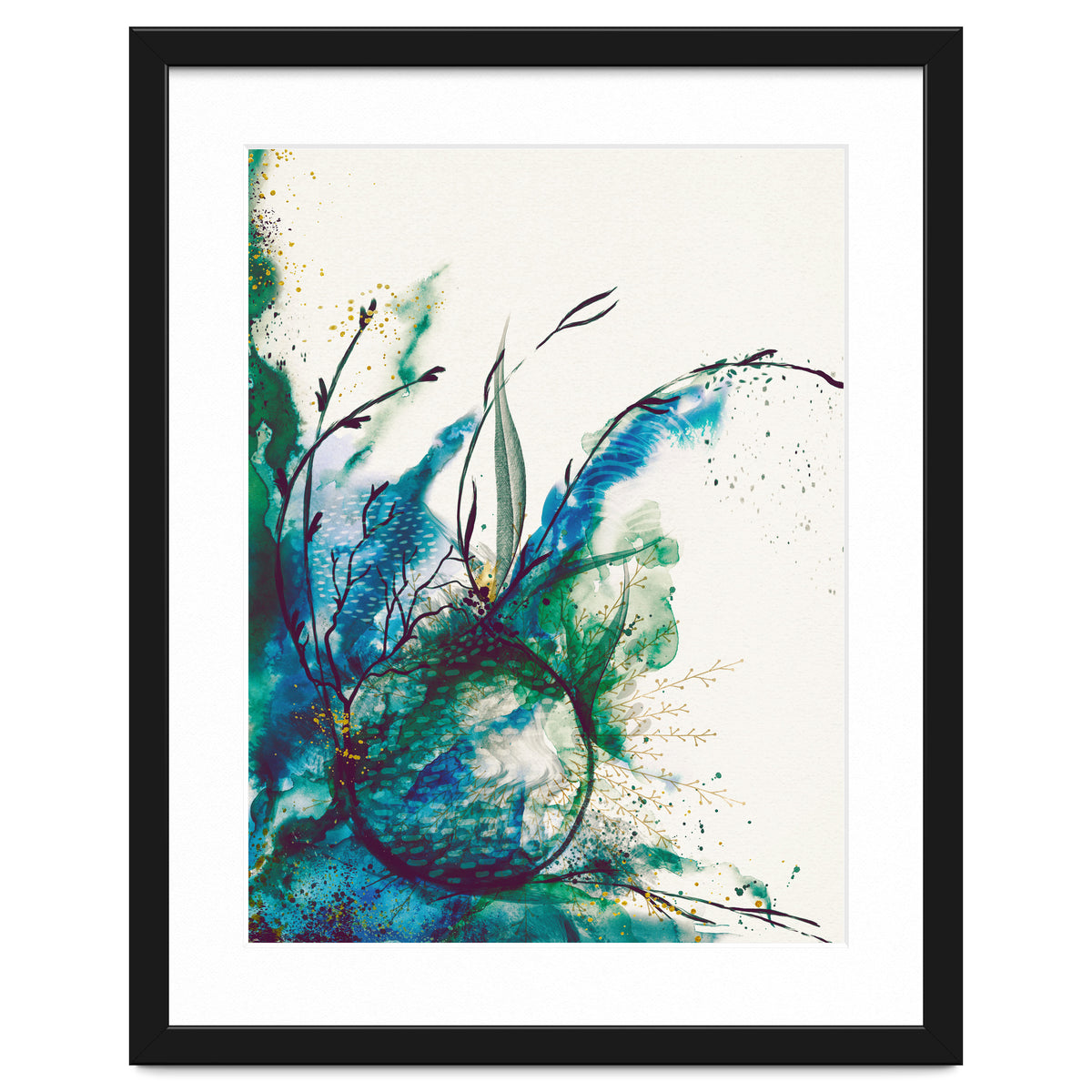 Abstract Sea Watercolour