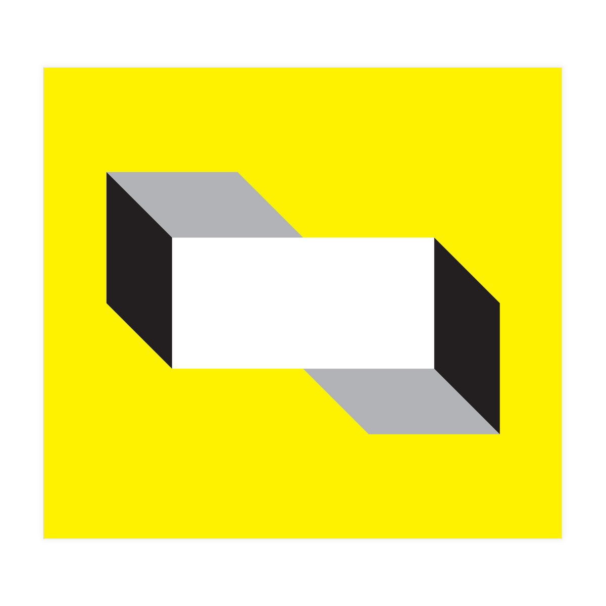 Geometric Shapes No. 50 - yellow, black & grey (Print Only)