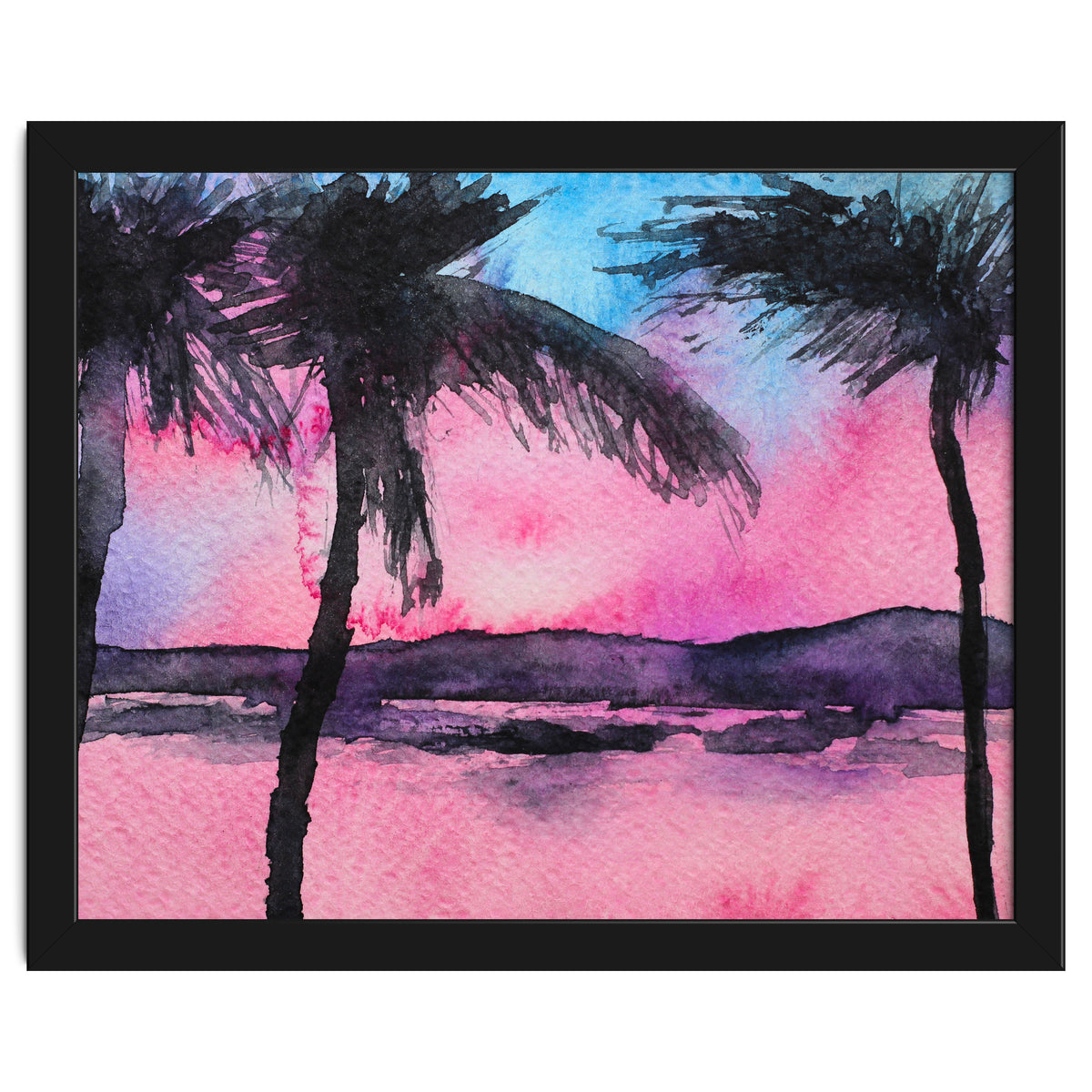 Tropical sunset || watercolor