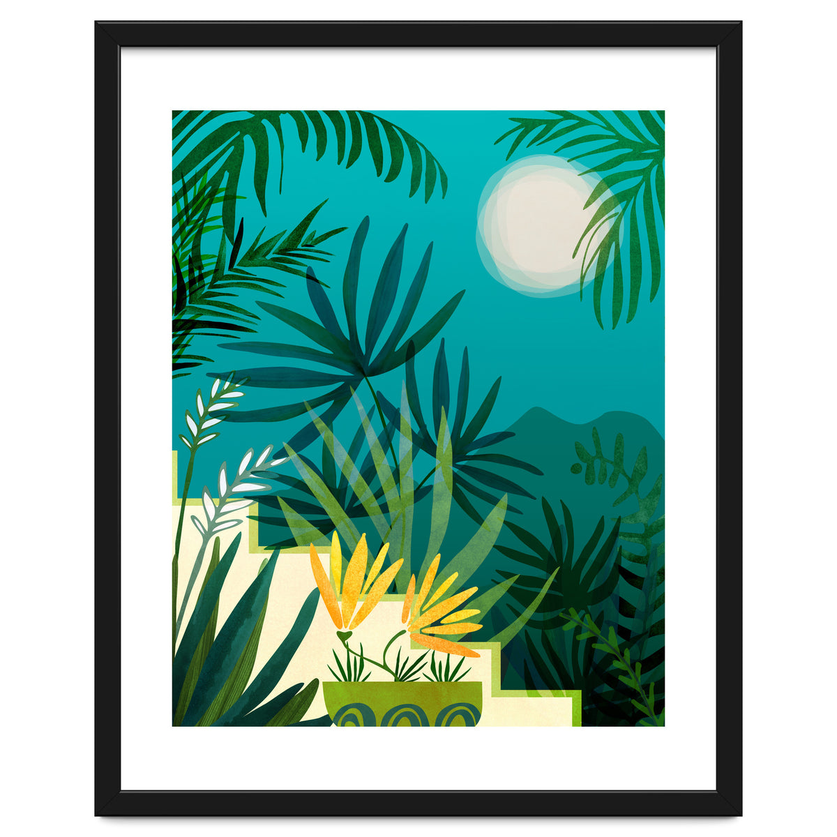 Rainforest With Moonlight
