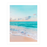 Ocean Bliss, Nature Landscape Sea Travel Tropical, Nordic Luxe Photography Pastel Island Digital (Print Only) thumbnail