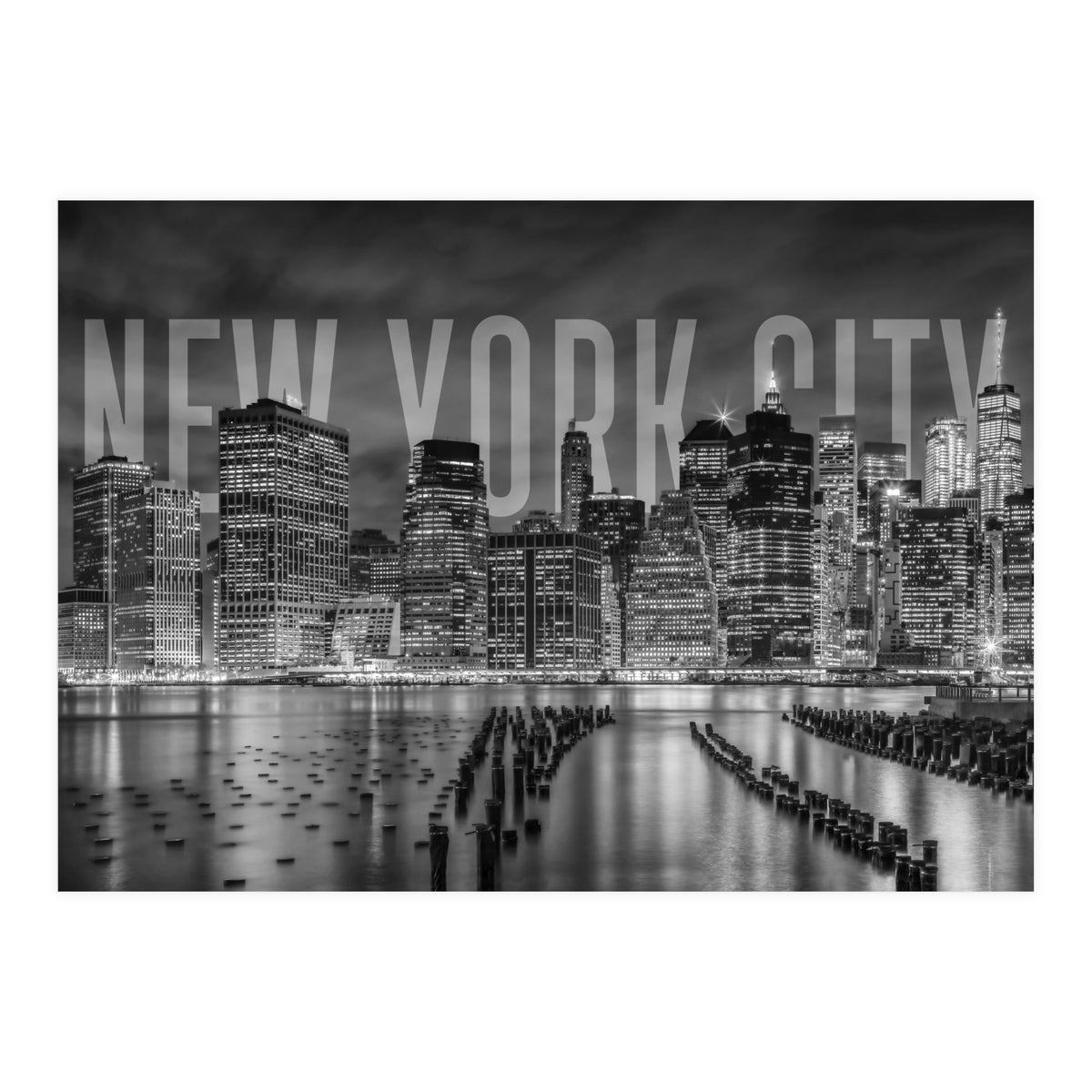 NEW YORK CITY Skyline | Monochrome (Print Only)