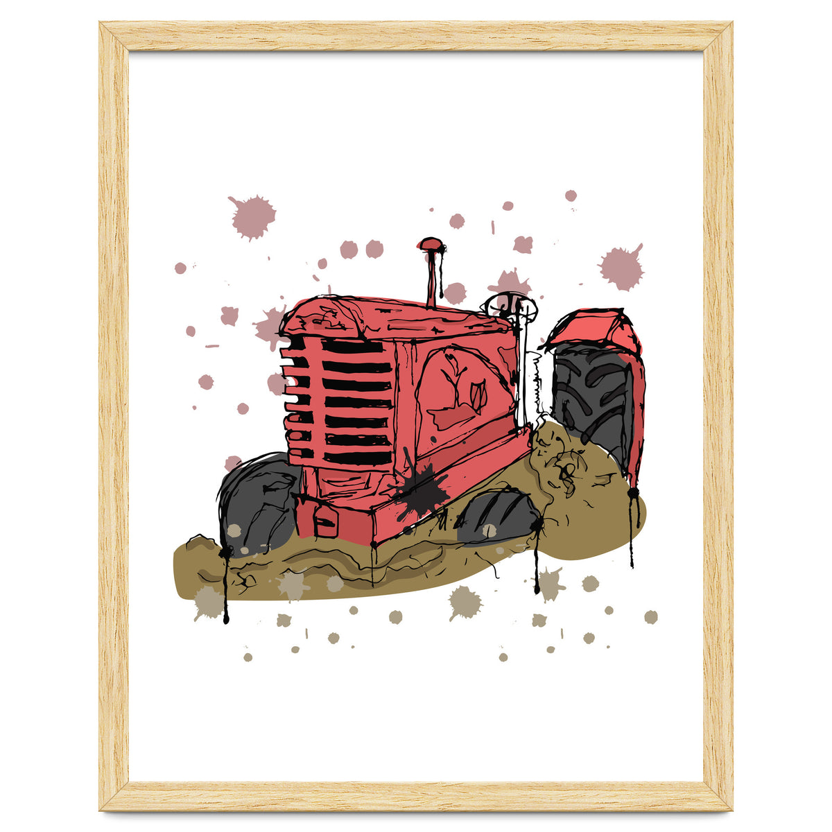 Abandoned tractor sketch