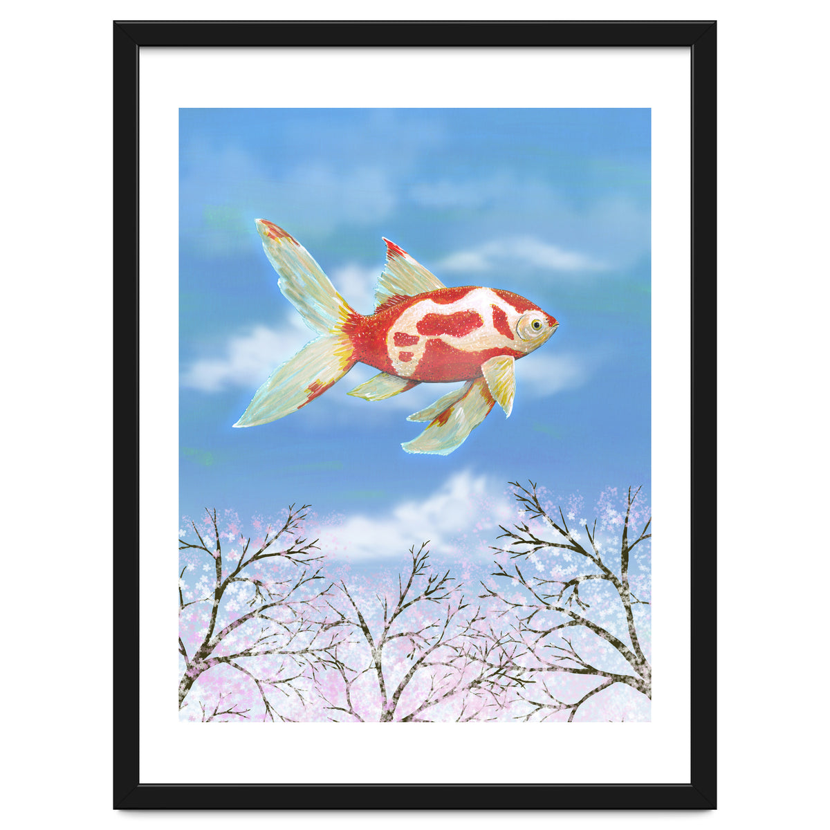 Flying goldfish