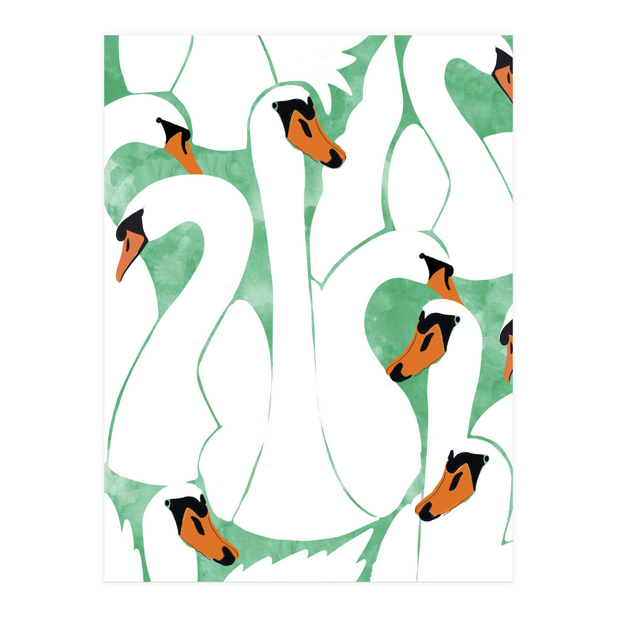 White Calm Was Born Into A Swan (Print Only)