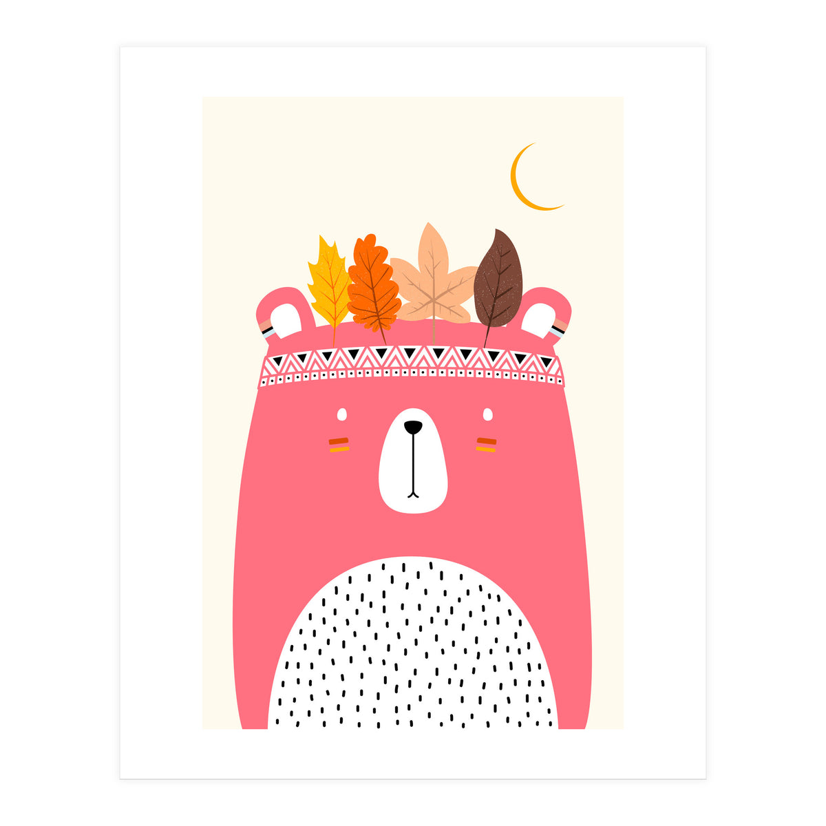 Cute Little Bear Pink (Print Only)