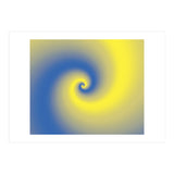 Yellow & Blue Abstract  (Print Only) thumbnail