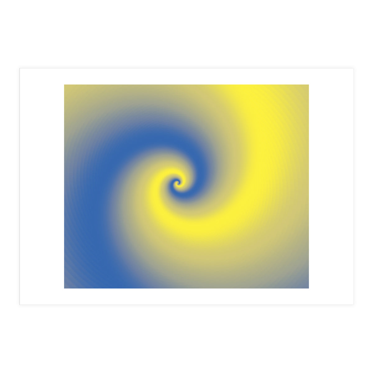 Yellow & Blue Abstract  (Print Only)