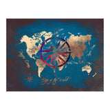 World Map Wind Rose blue (Print Only) thumbnail