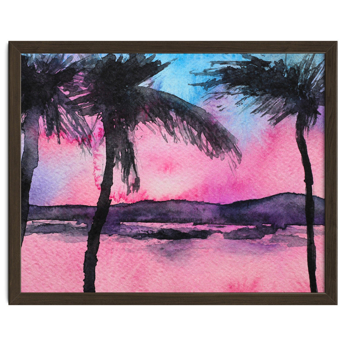 Tropical sunset || watercolor