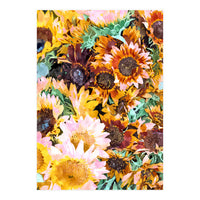 Summer Sunflowers, Modern Bohemian Urban Jungle Paint (Print Only)