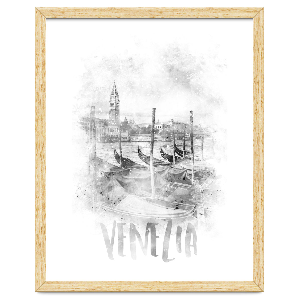 Monochrome Art CANAL GRANDE | watercolor