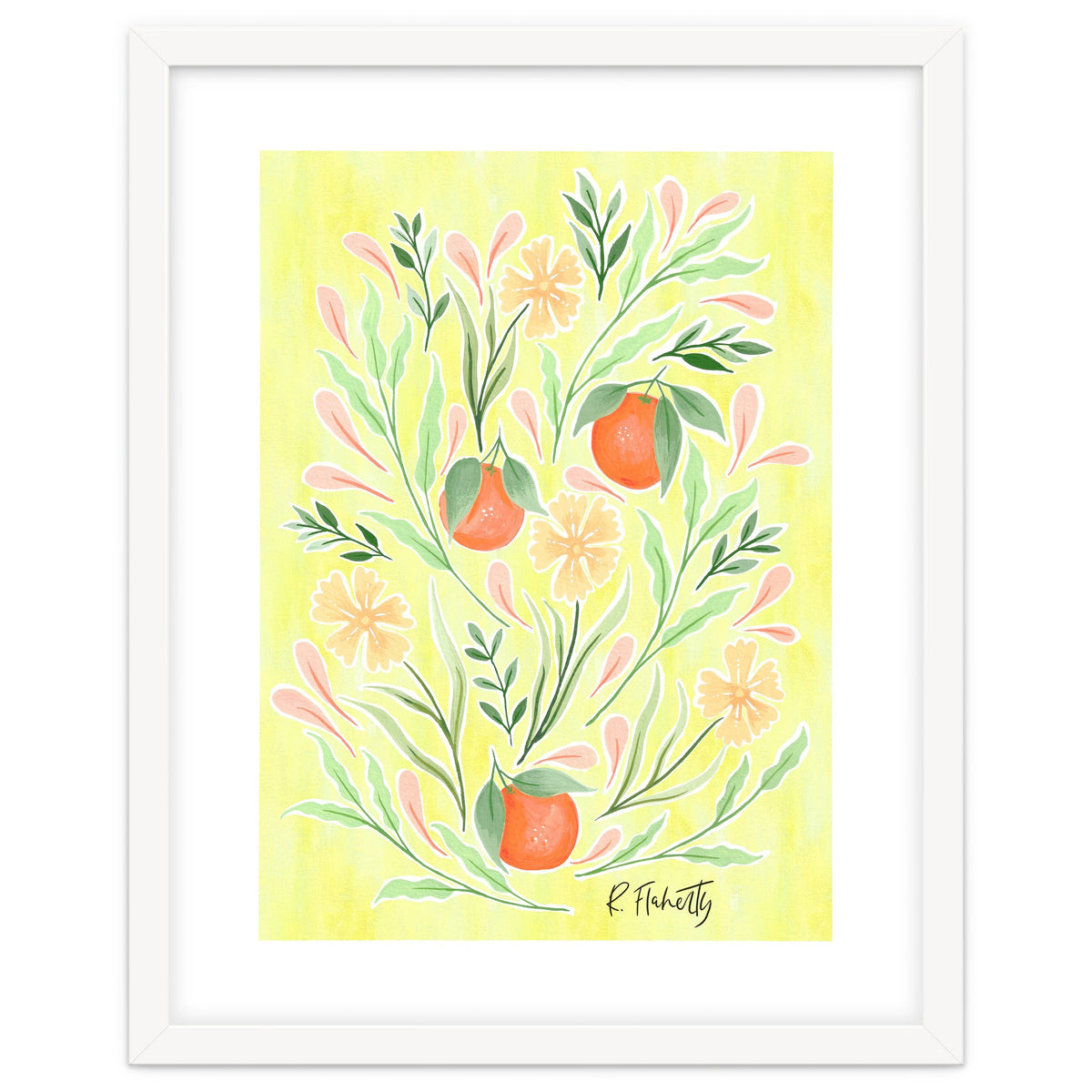 Wild Orange Floral | Yellow