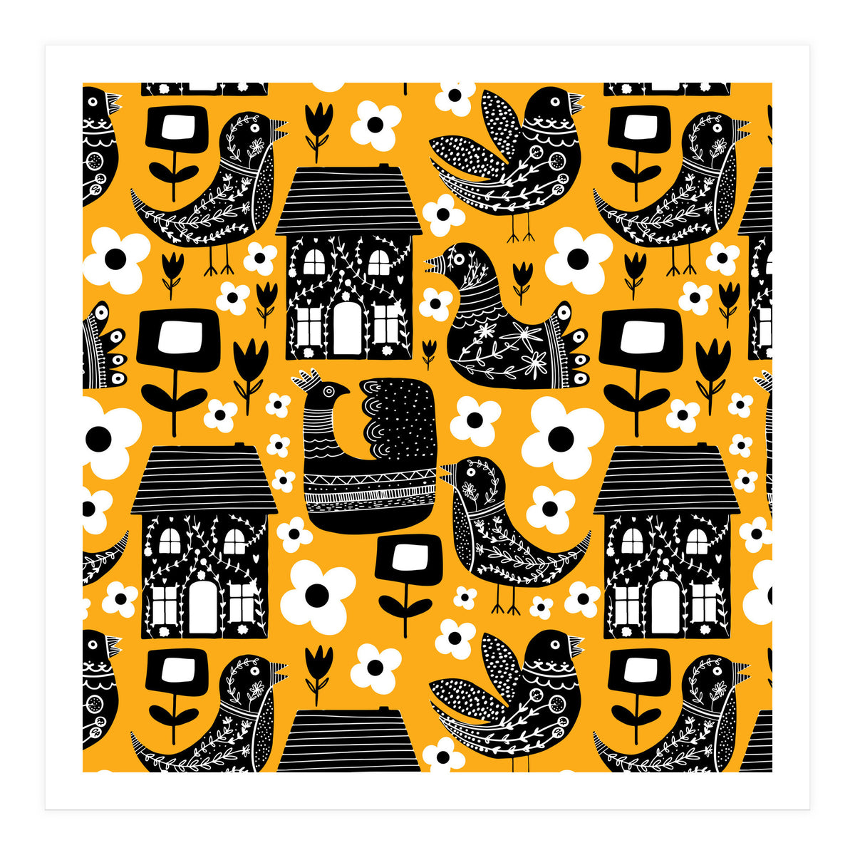 Max Folk Yellow  (Print Only)