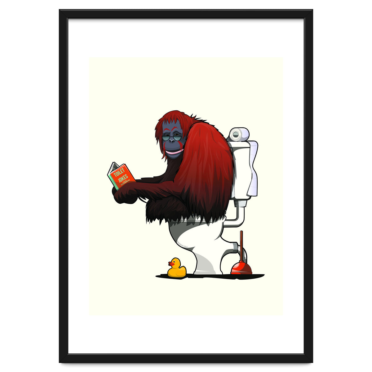 Orangutan on the Toilet, Funny Bathroom Humour