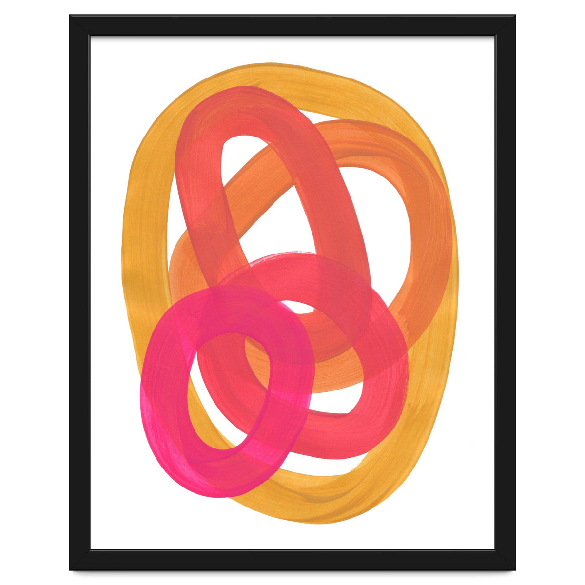 Warm Candy Colors Magenta Yellow Nesting Circles Ombre